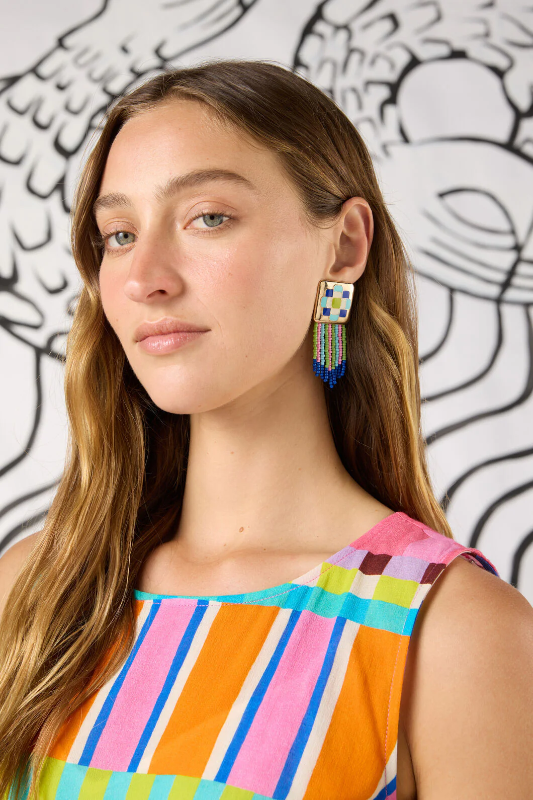 On Holiday Beaded Earring