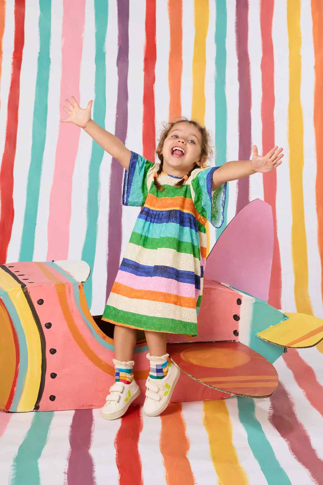 Painted Stripe Kids Dress