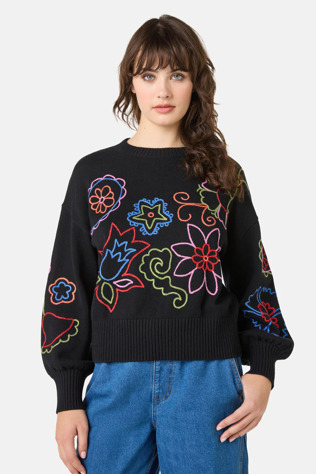 Paisley Embroidered Jumper