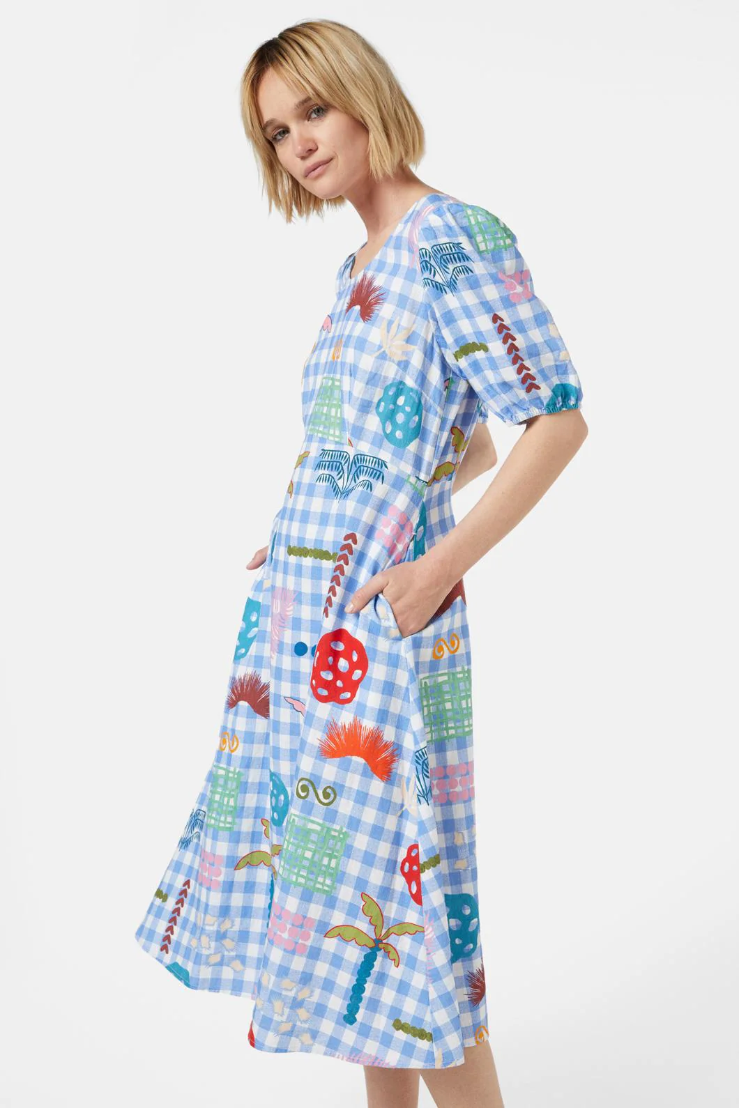 Palmetto Check Dress - Image 3