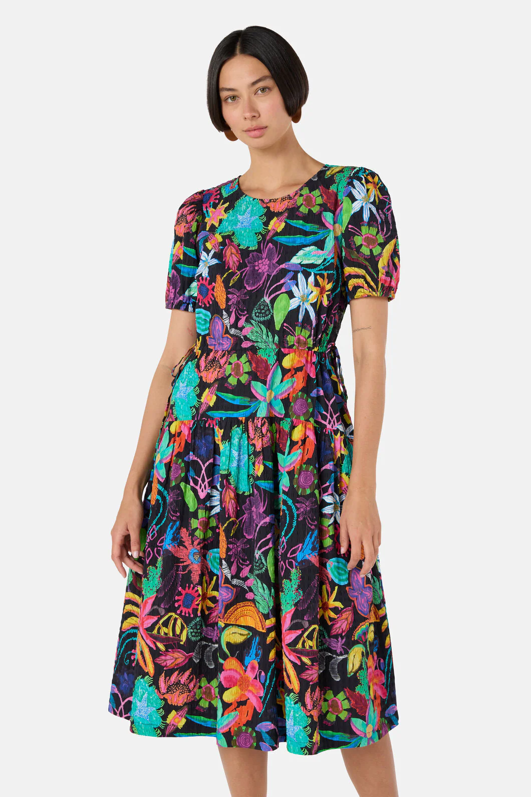 Papaya Palm Tiered Dress