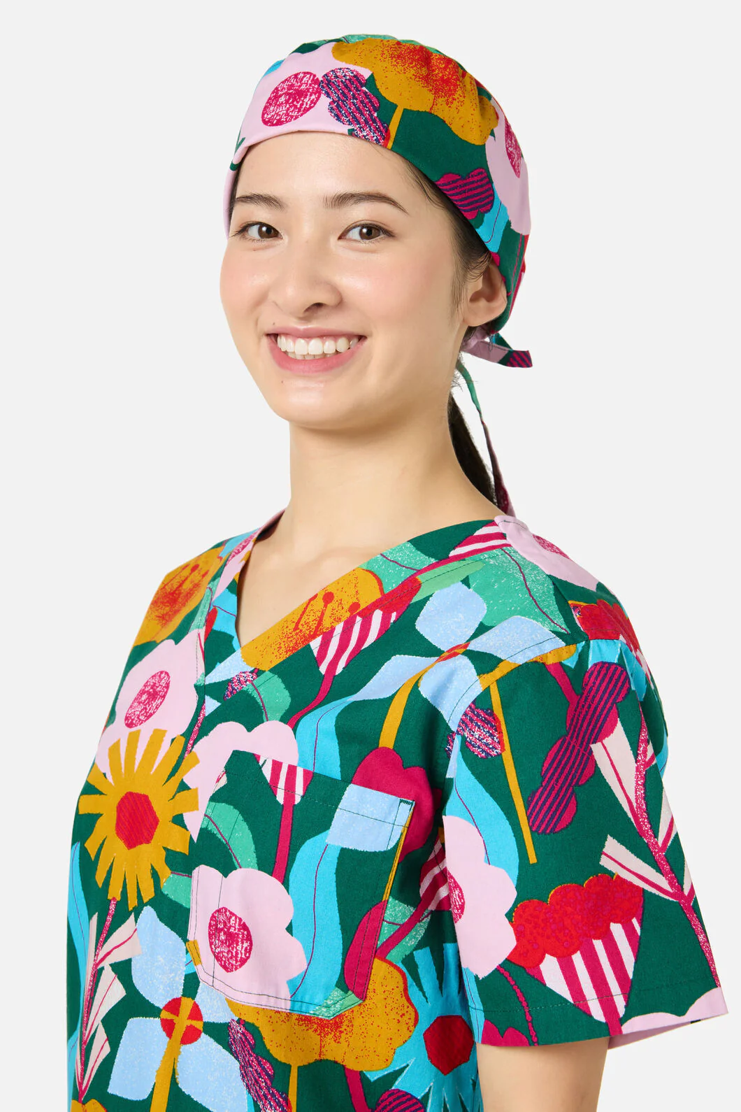 Paper Blooms Scrub Hat