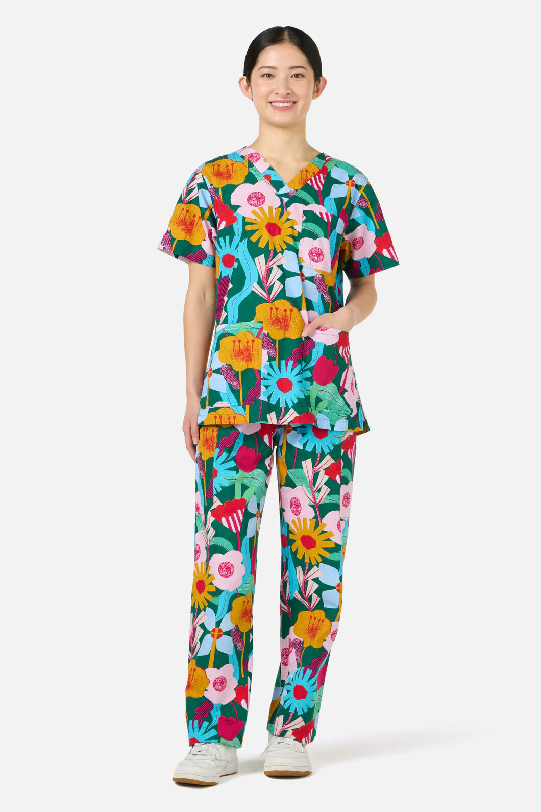 Paper Blooms Scrub Set
