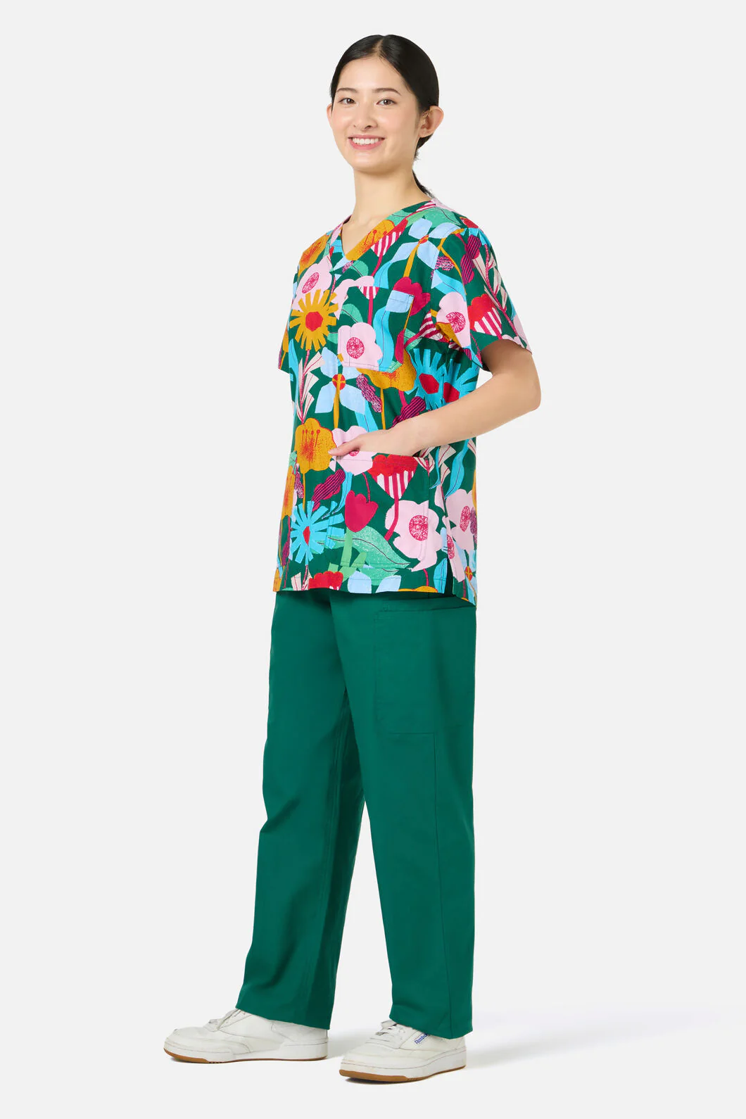 Paper Blooms Top & Pant Scrub Set - Image 2