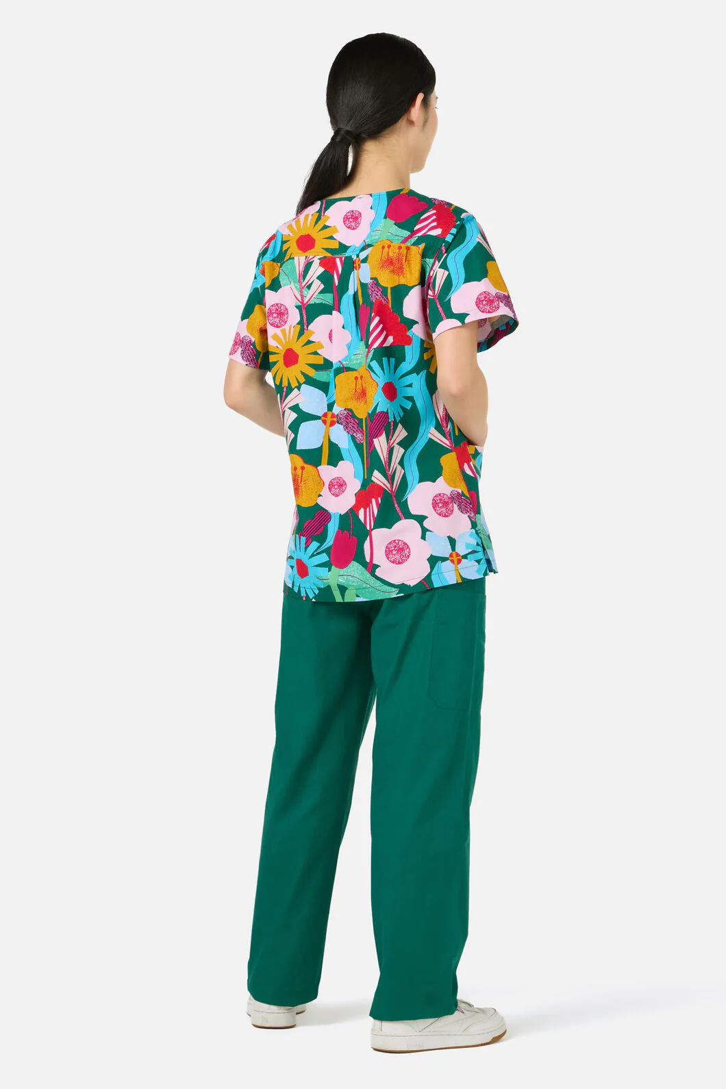 Paper Blooms Top & Pant Scrub Set - Image 3