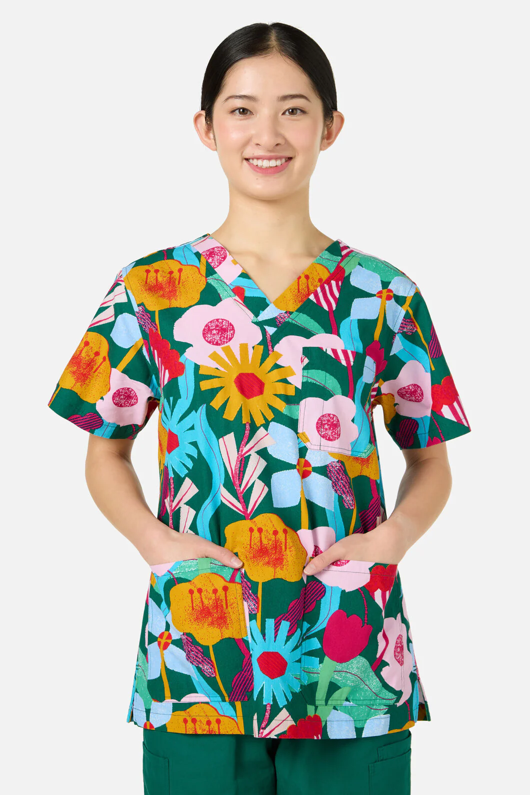 Paper Blooms Top & Pant Scrub Set - Image 4