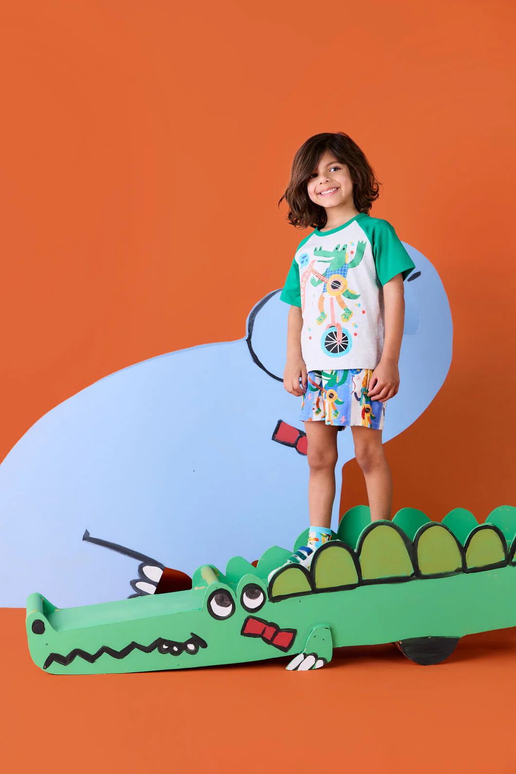Party Croc Kids SS Raglan Tee