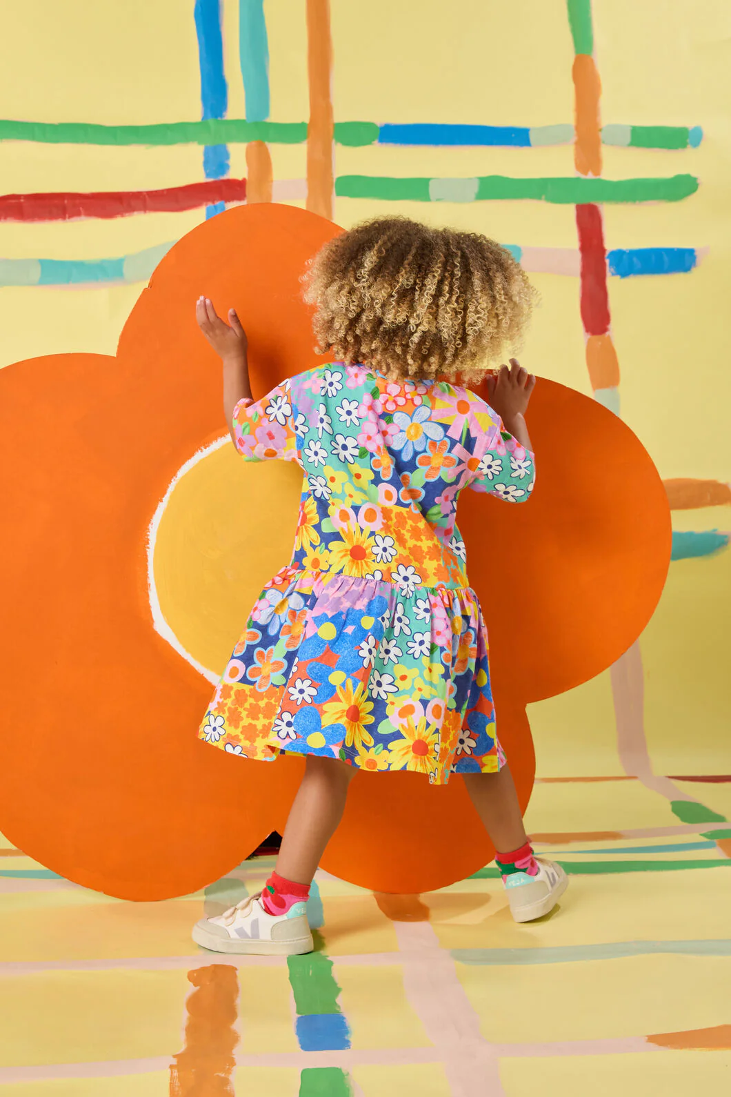 Patchy Floral Kids Dress