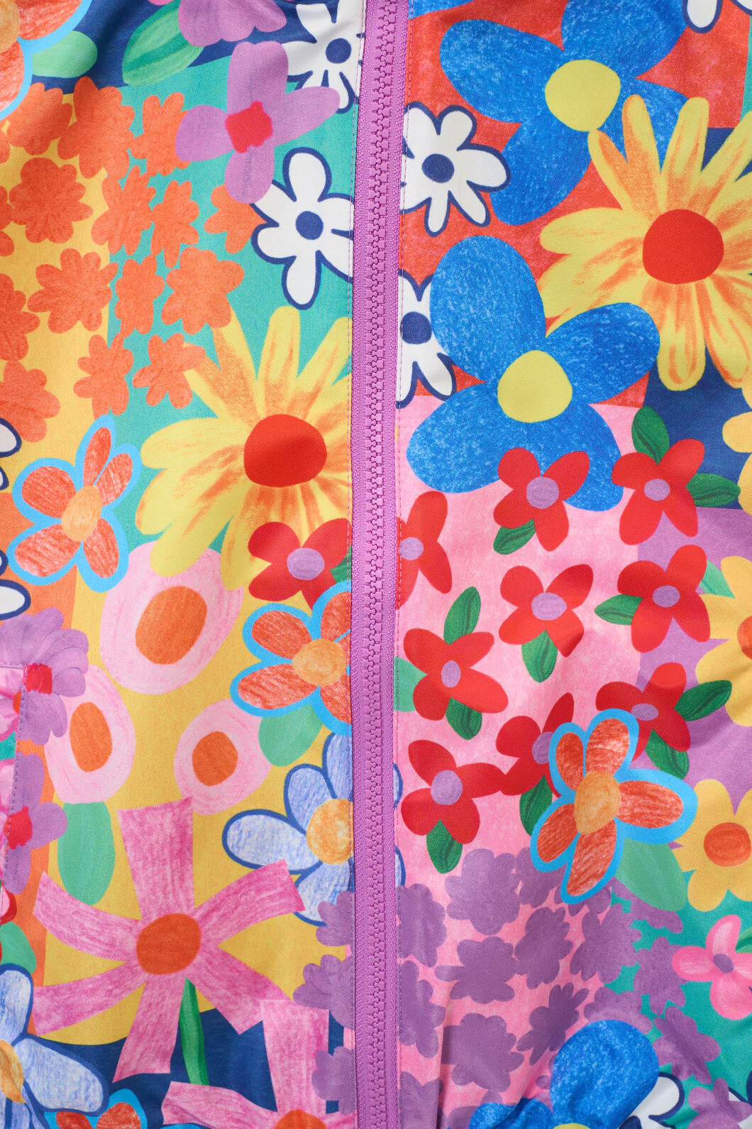 Patchy Floral Kids Raincoat - Image 4