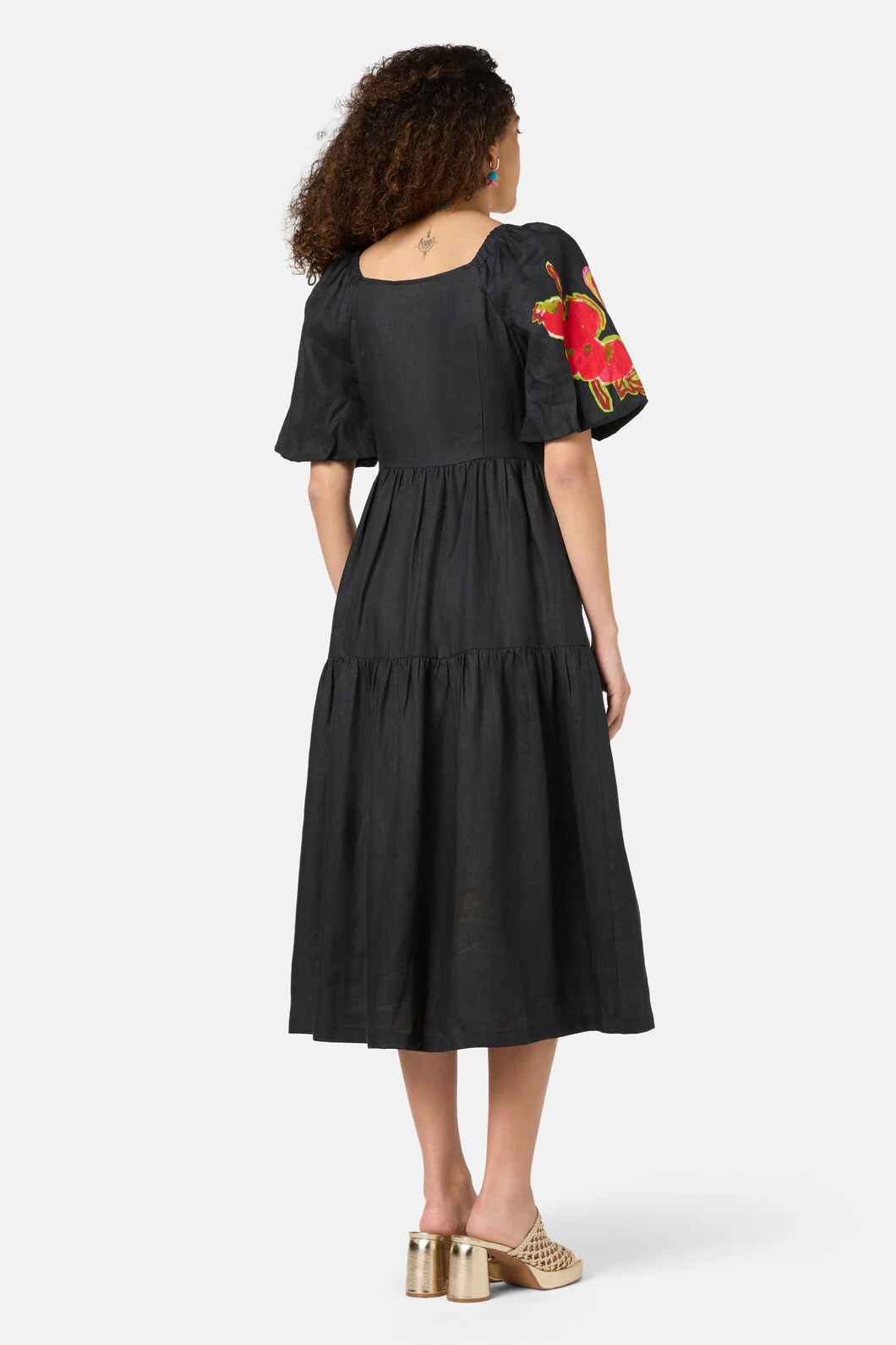 Pen Pals Tiered Linen Dress - Image 5