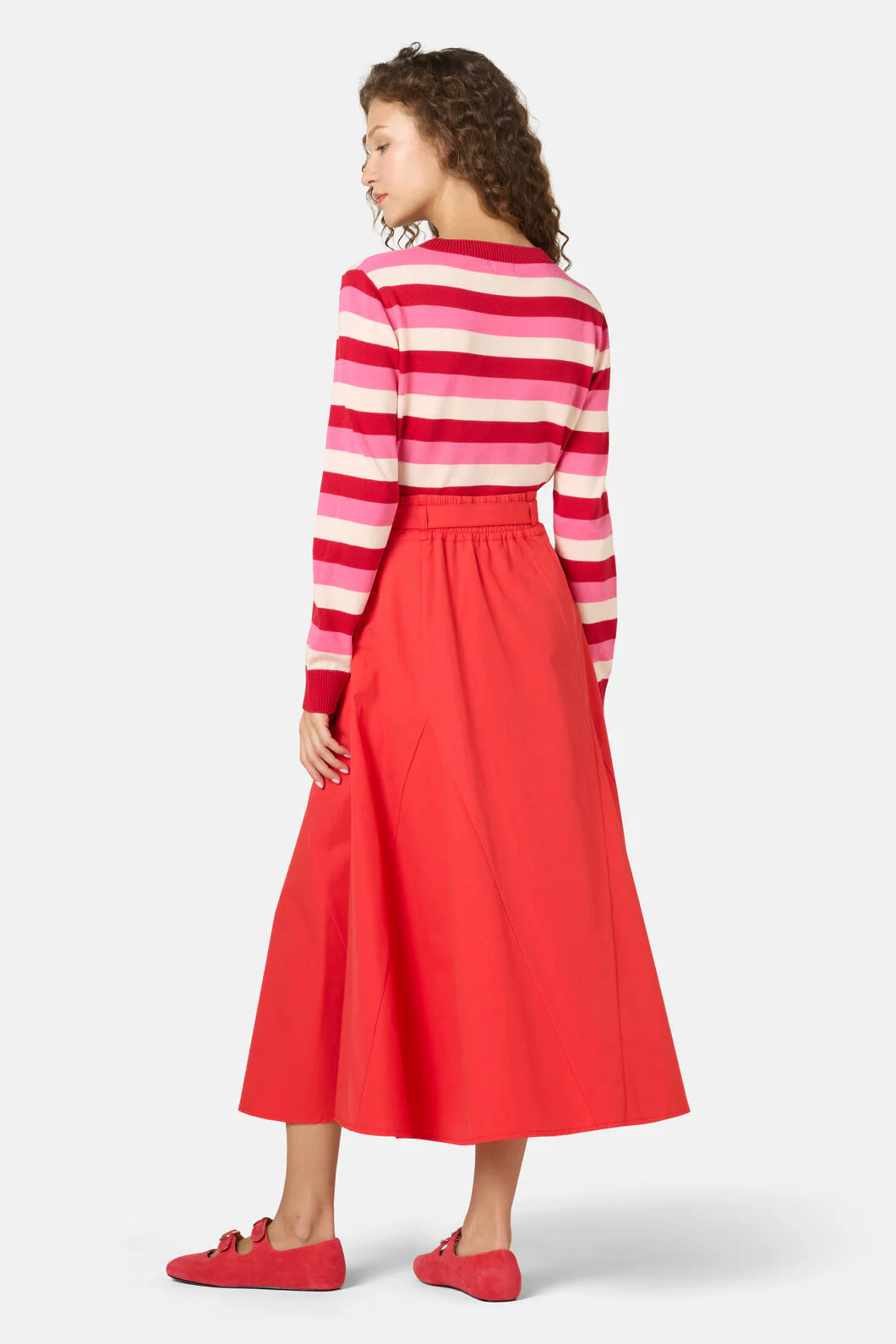 Peony Midi Cotton Skirt - Image 3