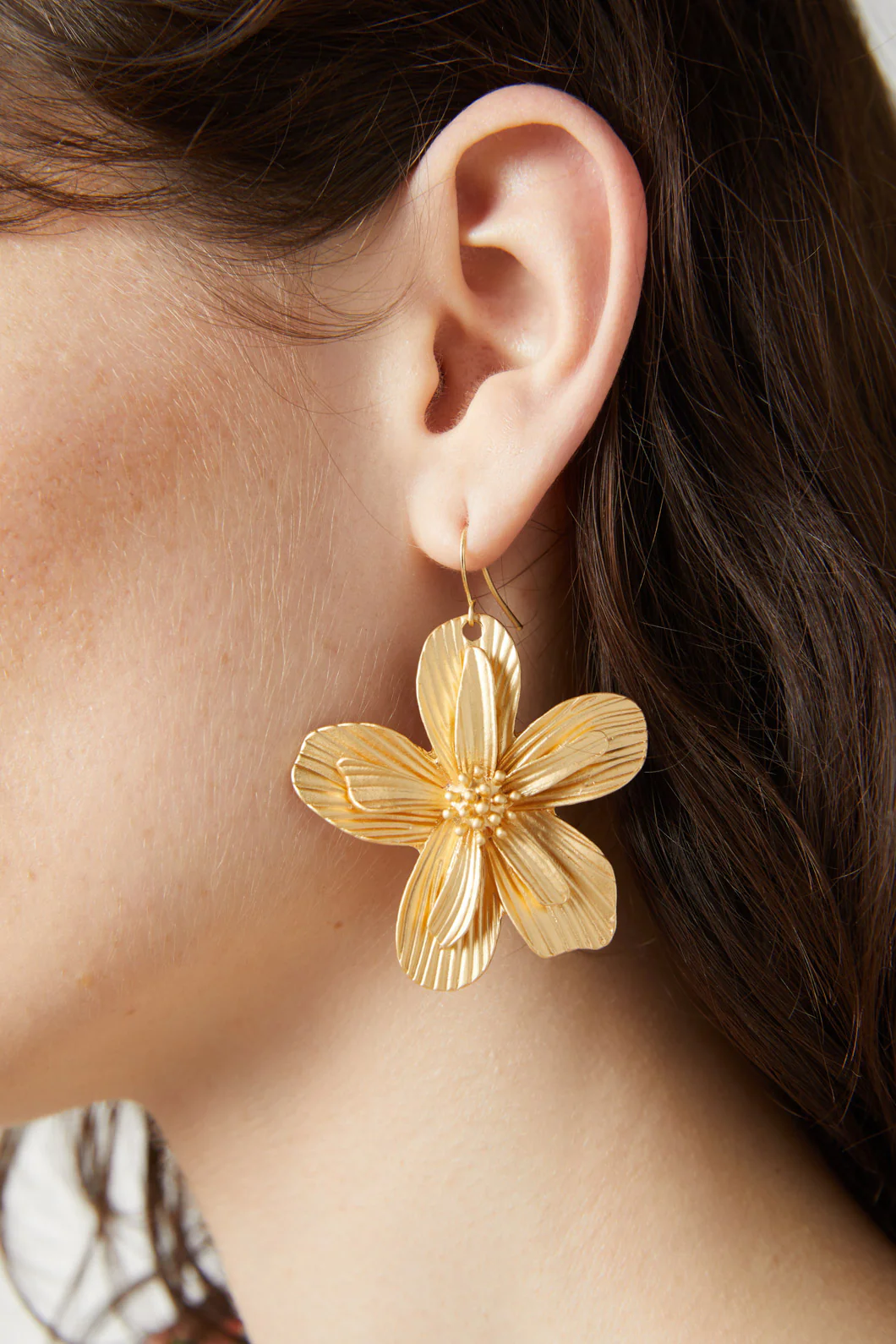 Petal Dance Gold Earrings - Image 3