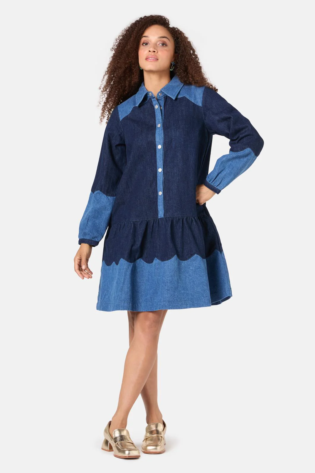 Picking Petals Denim Dress