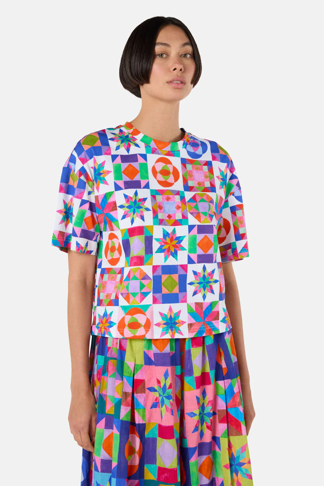 Pinwheel Cotton Relaxed Tee