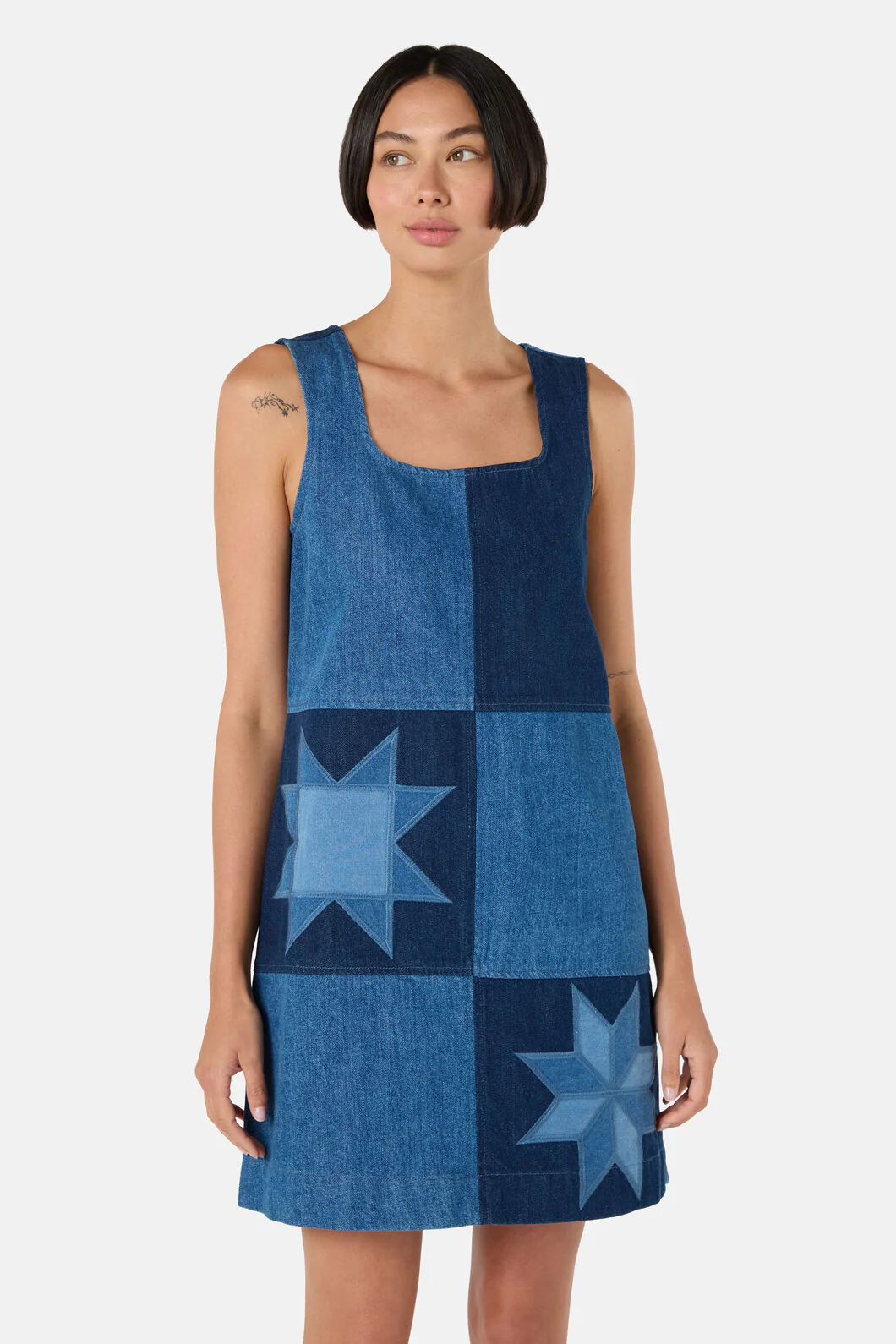 Pinwheel Denim Dress