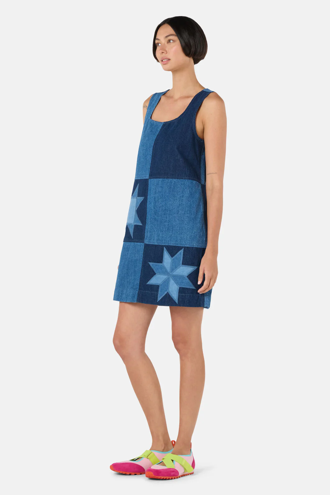 Pinwheel Denim Dress - Image 3