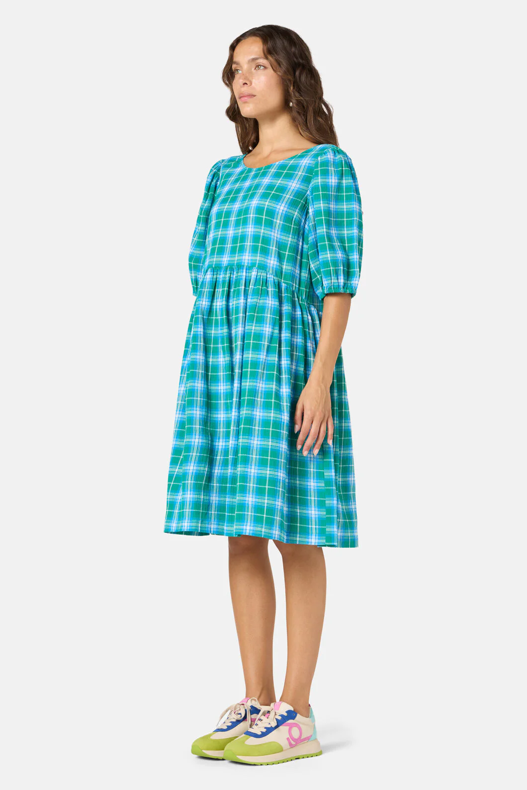Plaid Play Smock Check Dress - Image 3