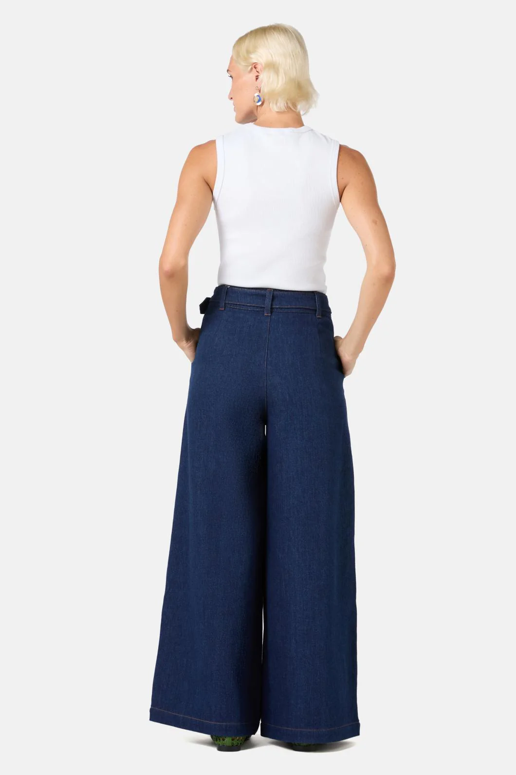 Pleat Palazzo Jeans - Image 3