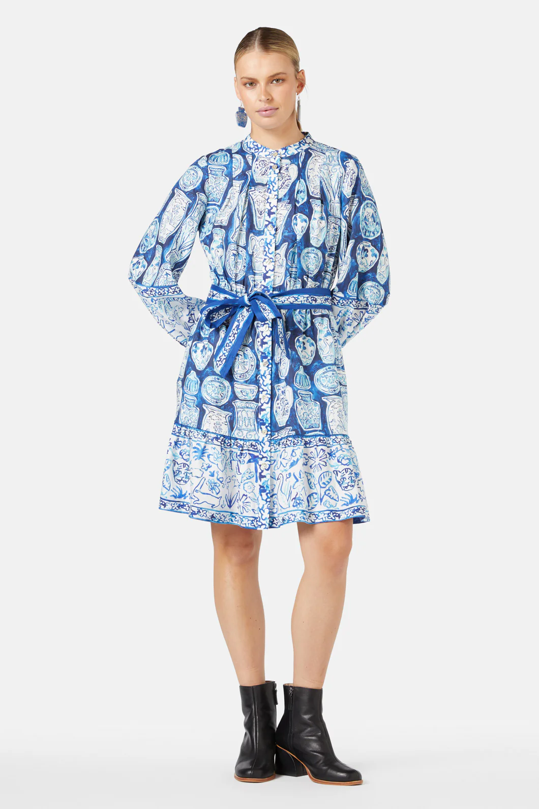 Porcelain Paradise Party Dress - Image 3