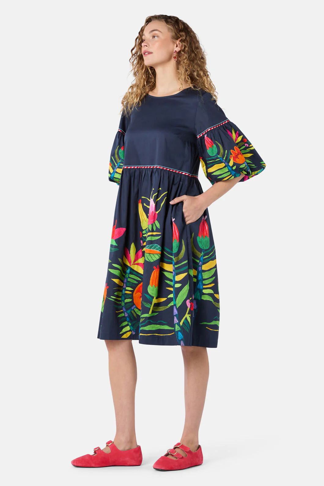 Pretty Protea Cotton Dress - Image 2