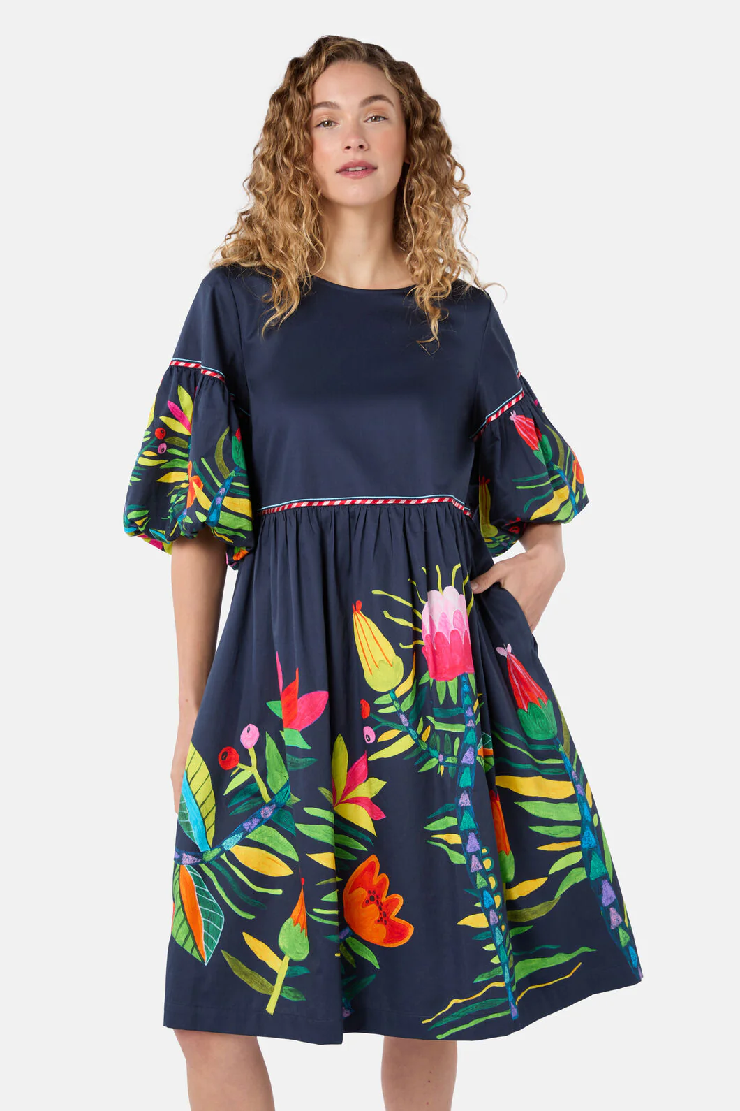 Pretty Protea Cotton Dress - Image 4