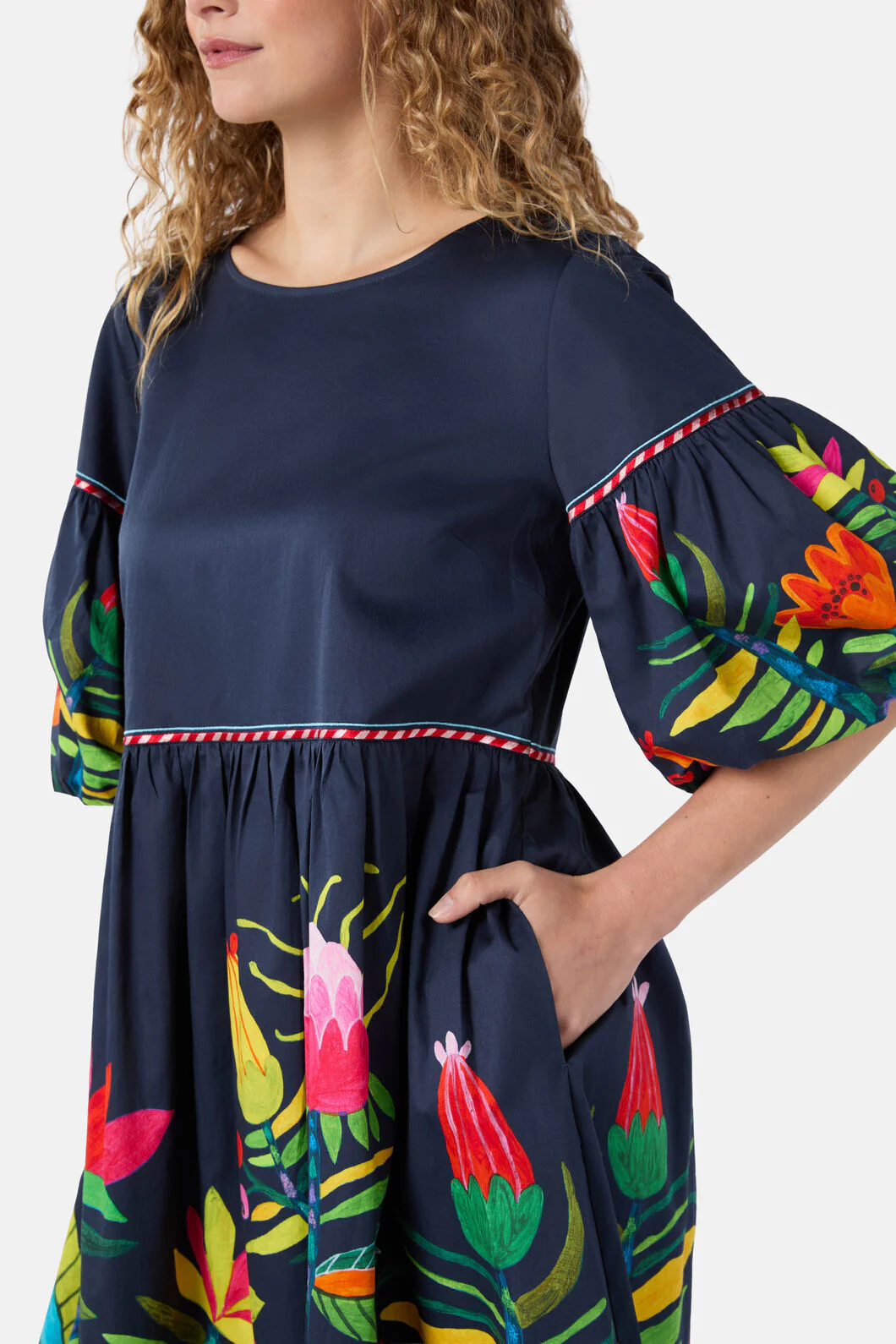 Pretty Protea Cotton Dress - Image 5
