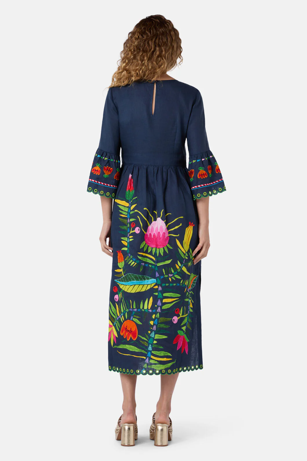 Pretty Protea Embroidered Dress - Image 4