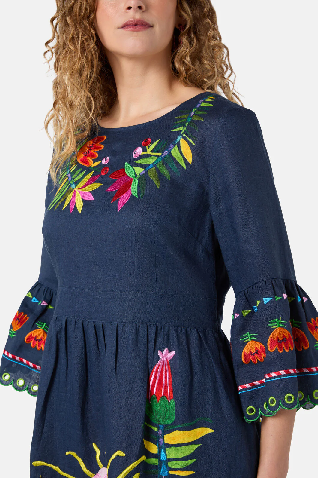 Pretty Protea Embroidered Dress - Image 6
