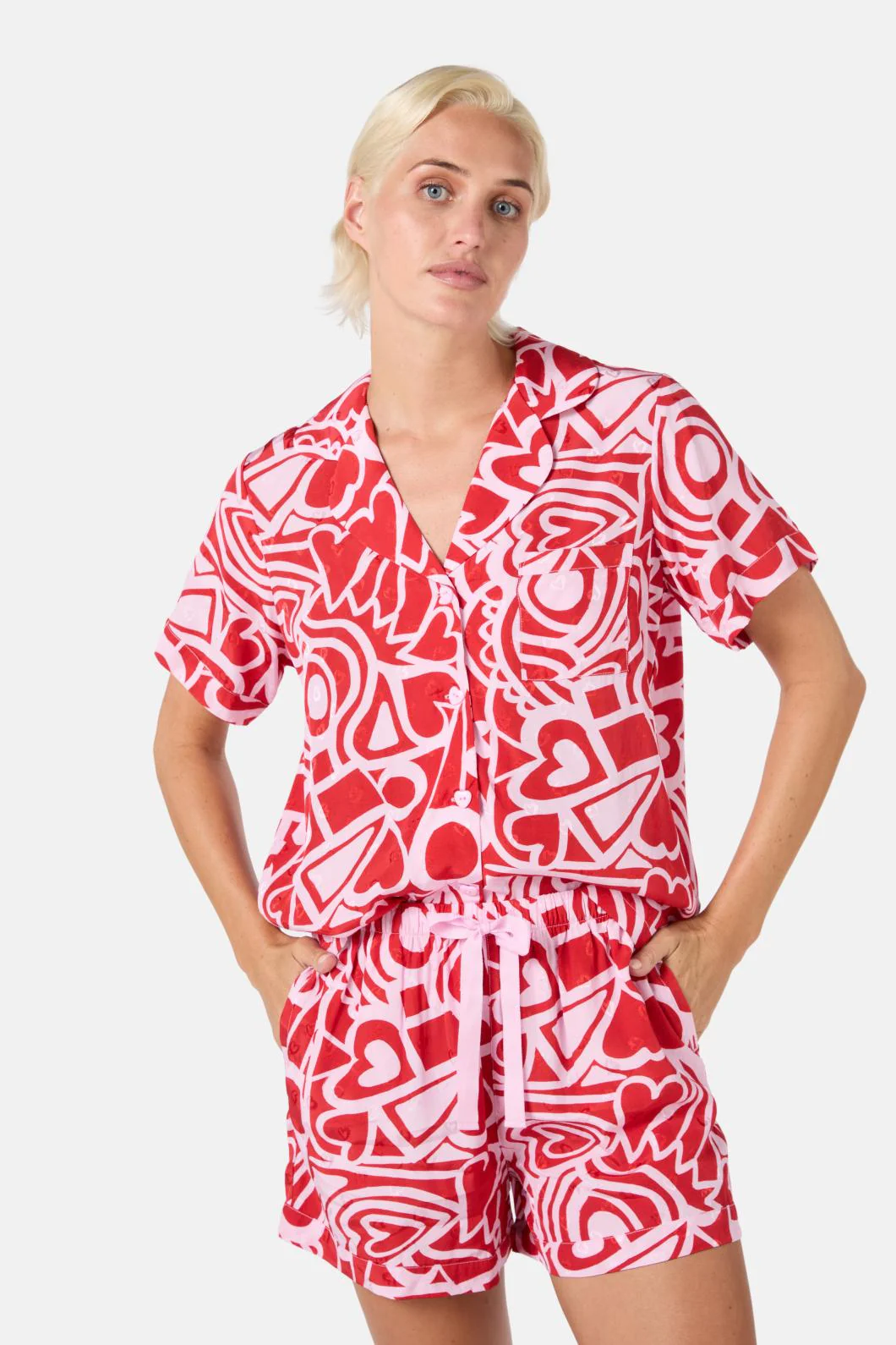Queen Of Hearts Short PJ Set - Image 4