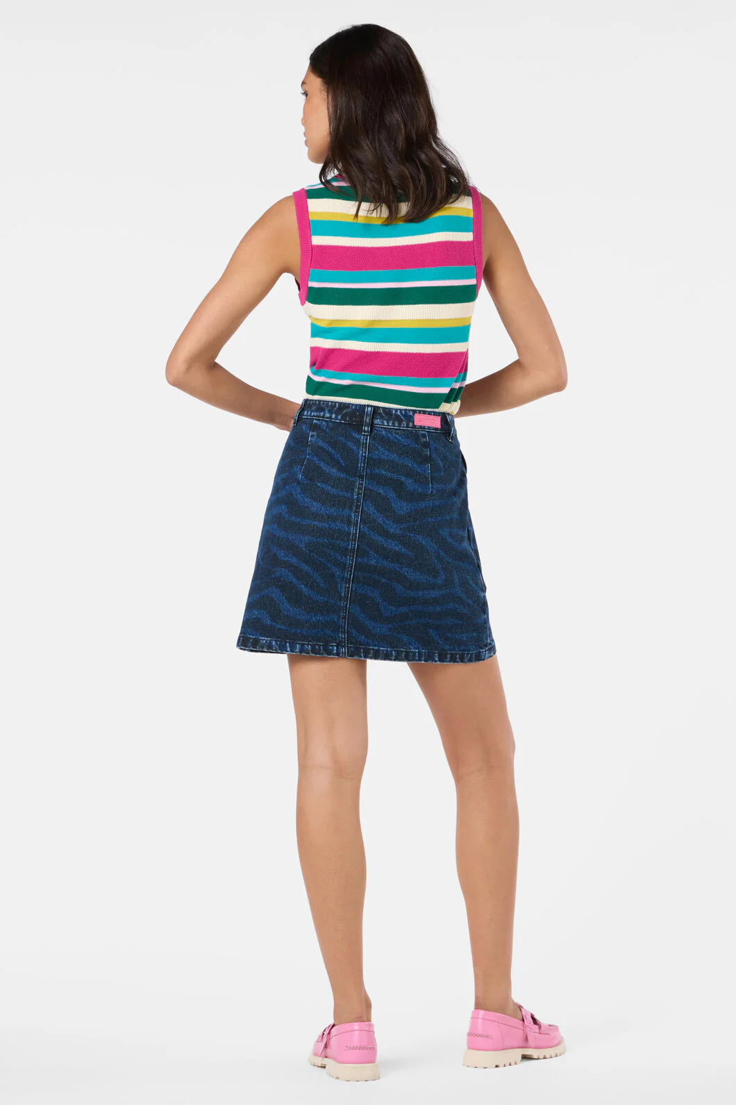 Racing Stripes Denim Mini - Image 3