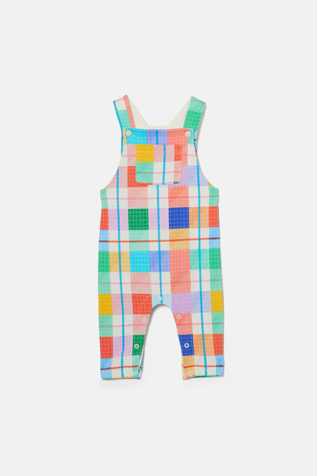 Rainbow Check Baby Overalls - Image 2