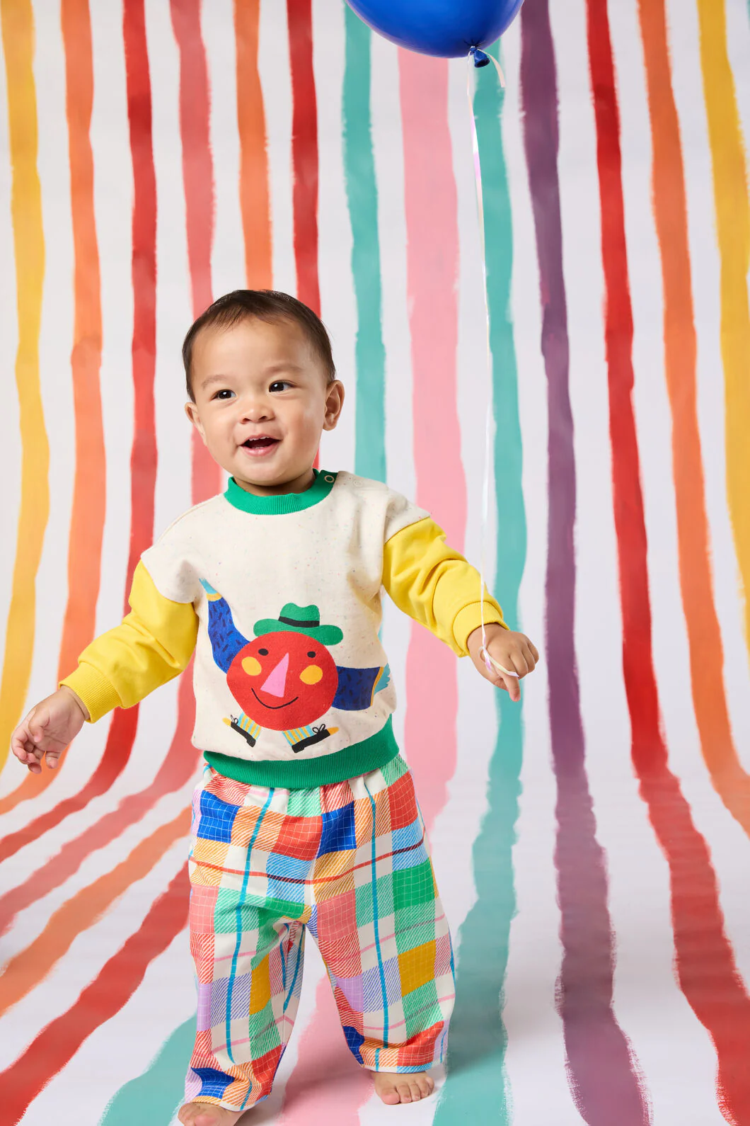 Rainbow Check Baby Track Pant