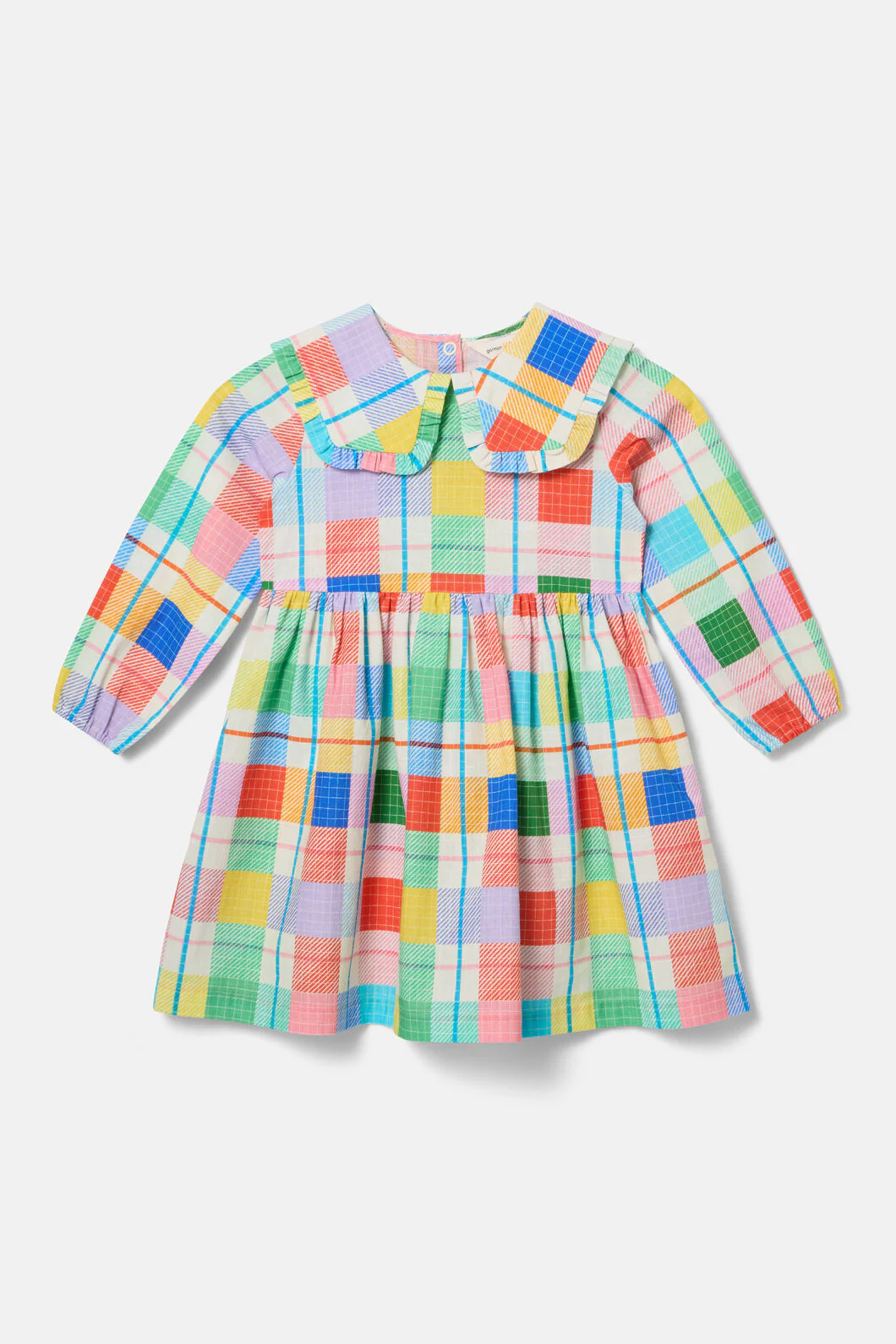 Rainbow Check Kids Dress - Image 2