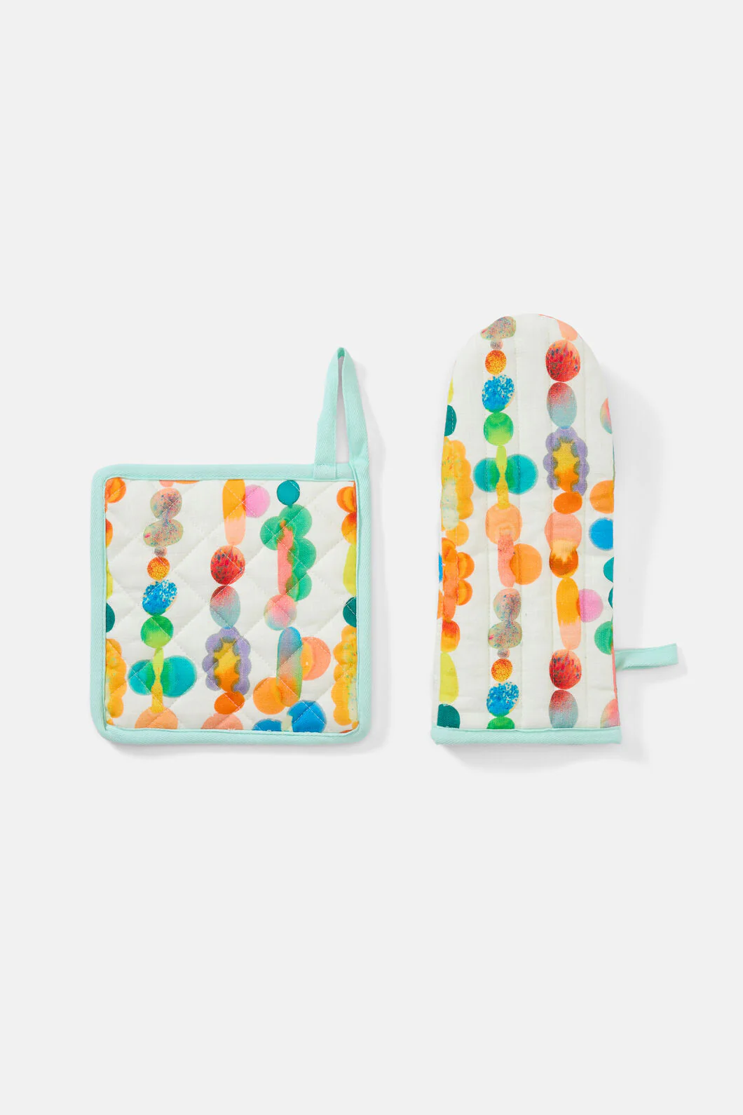 Rainbow Drops Oven Mitt Set