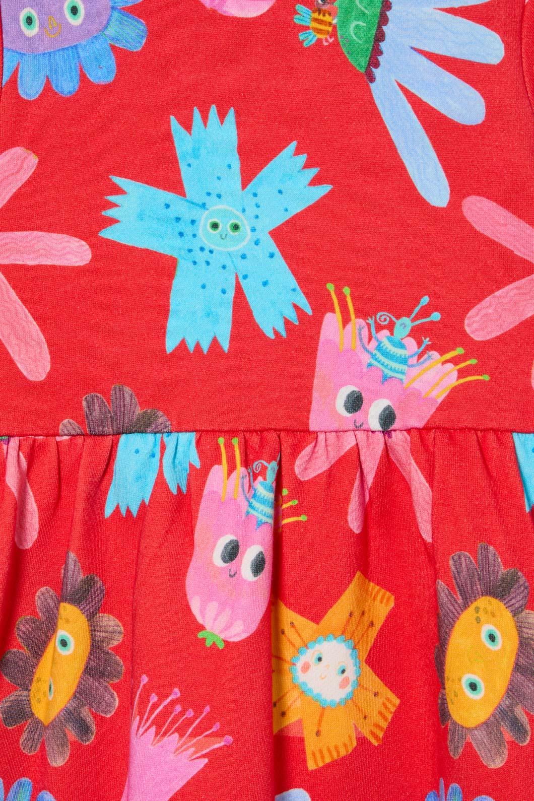 Red Floral Kids Dress - Image 5