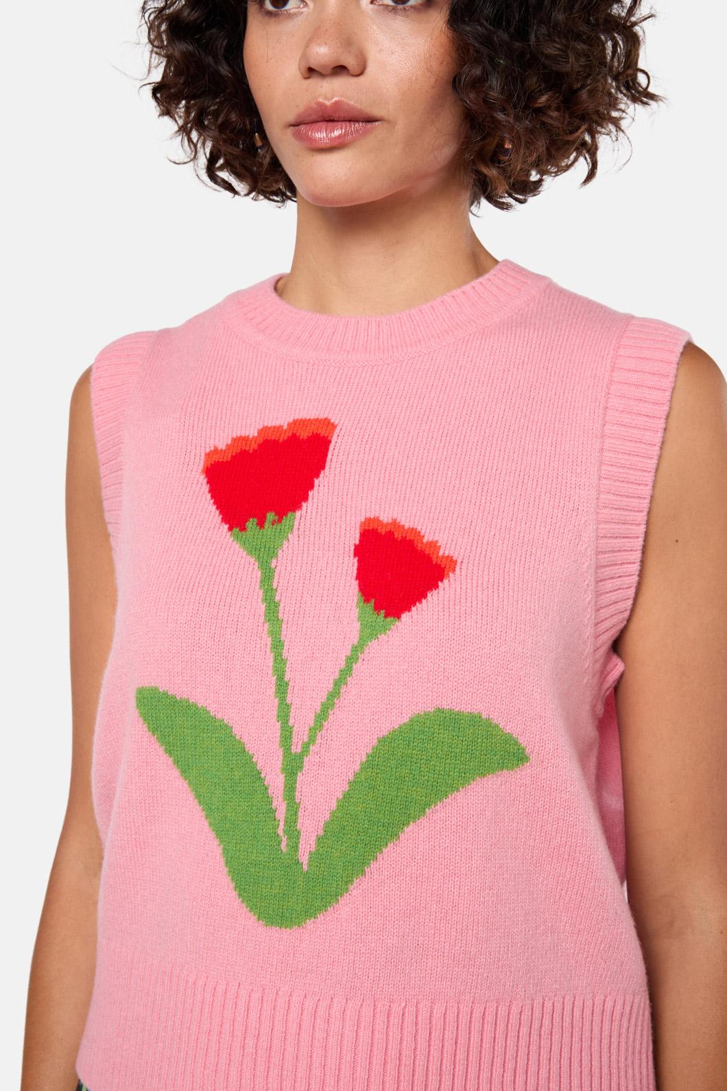 Rosette Knit Vest - Image 8