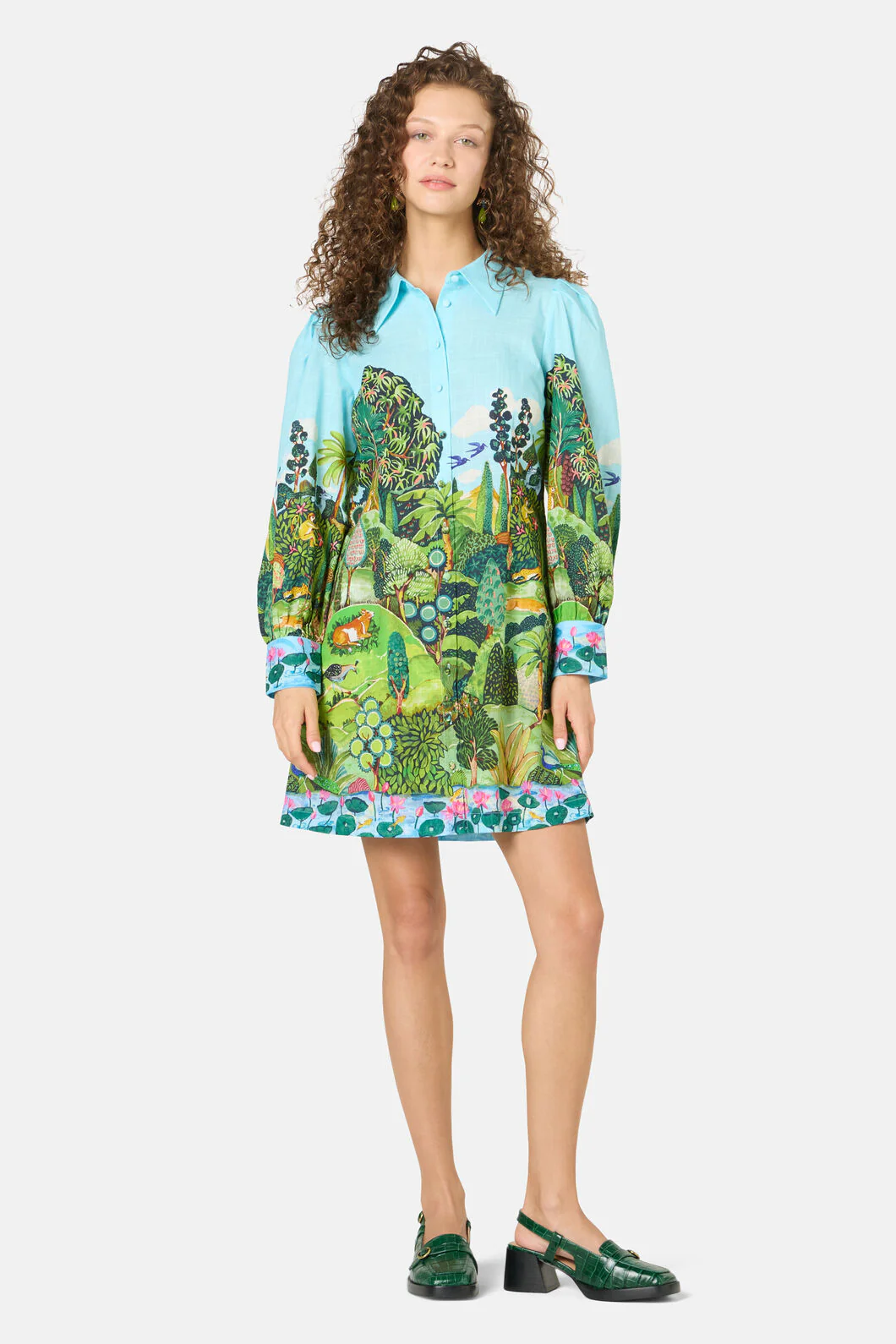 Royal Garden Shirt Dress - Image 5