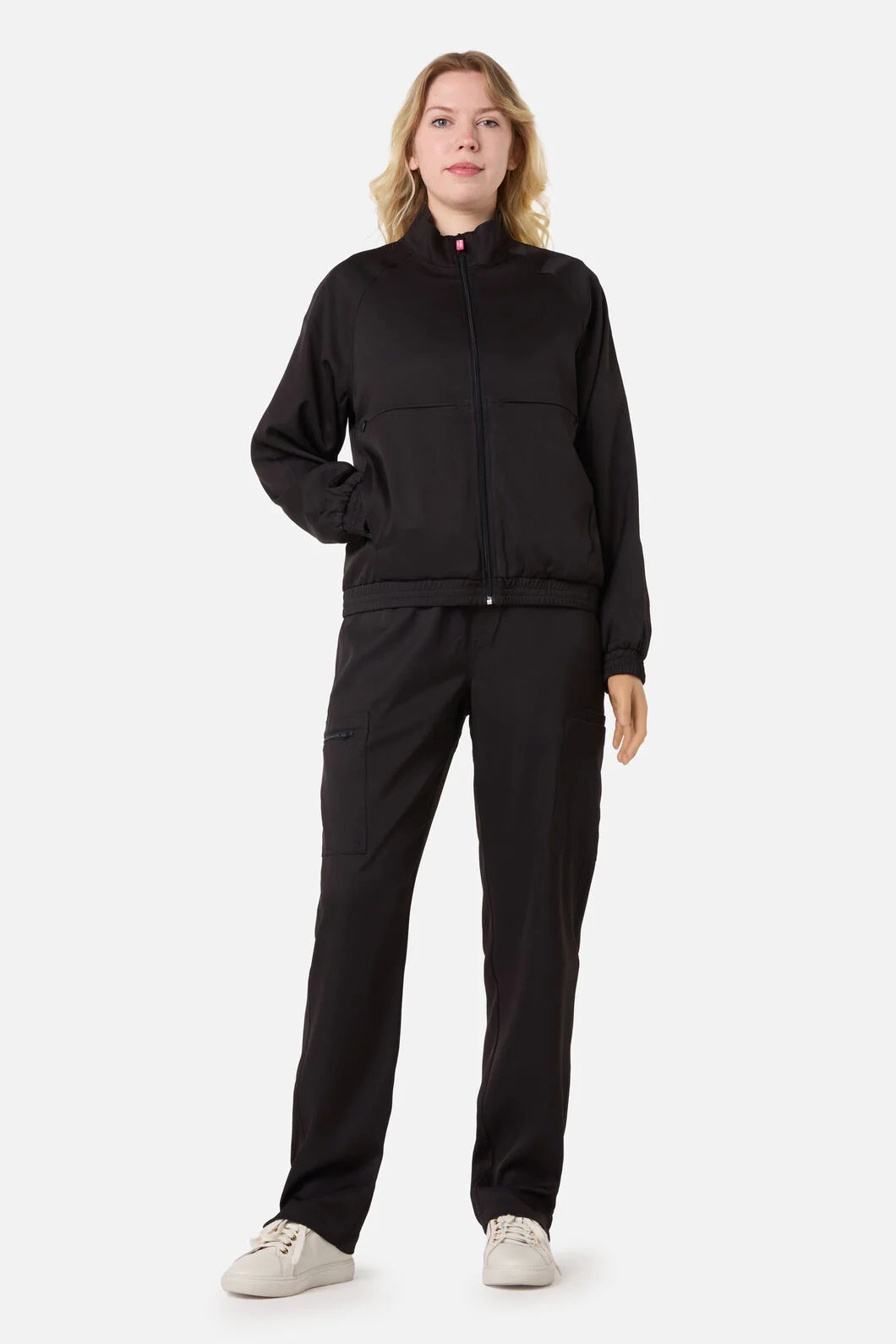 Scrub Womens Black Zip Up Jacket - Image 3