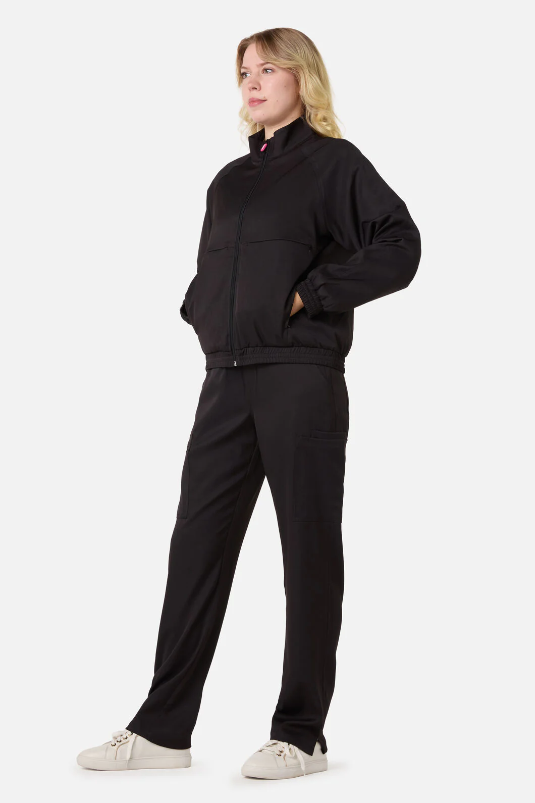 Scrub Womens Black Zip Up Jacket - Image 4