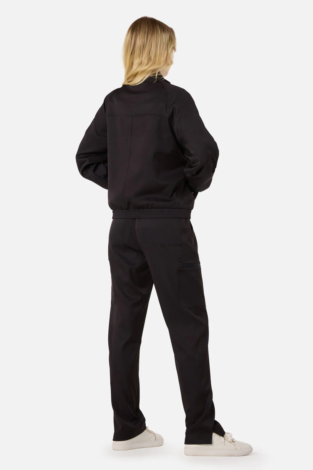 Scrub Womens Black Zip Up Jacket - Image 5