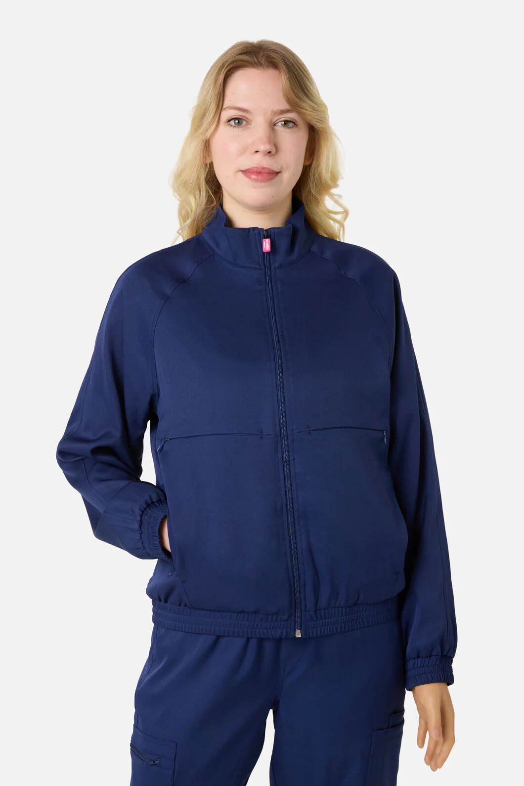 Scrub Womens Navy Zip Up Jacket