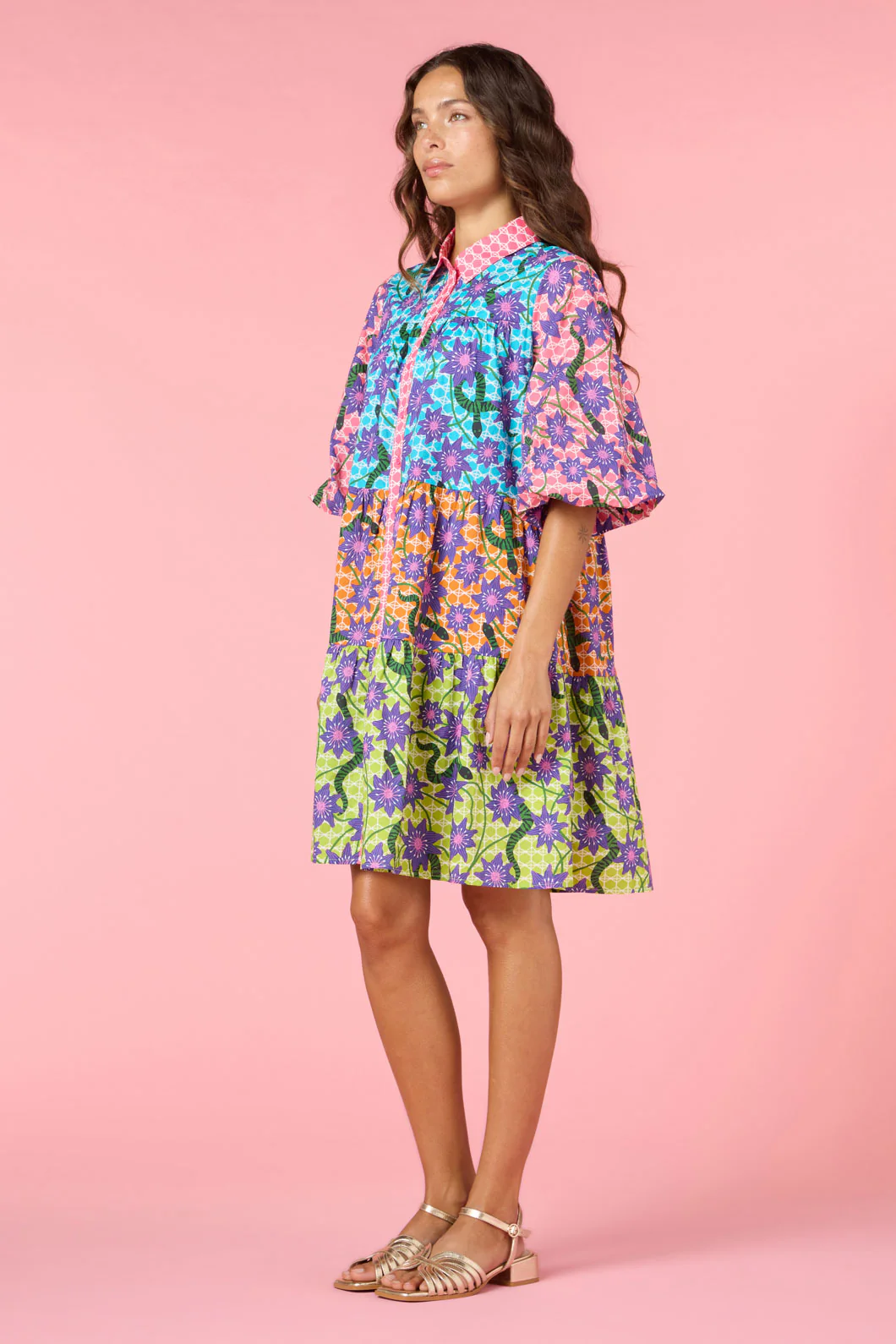 Serpent's Bloom Shirt Dress - Image 7