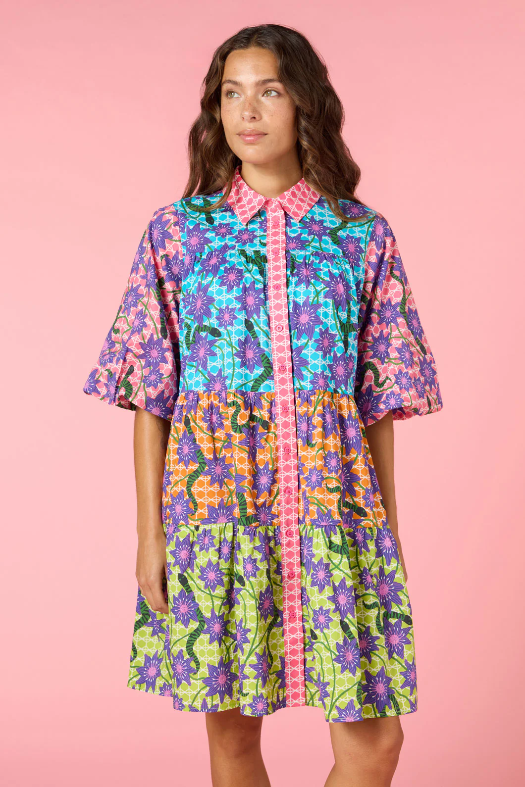 Serpent's Bloom Shirt Dress - Image 9