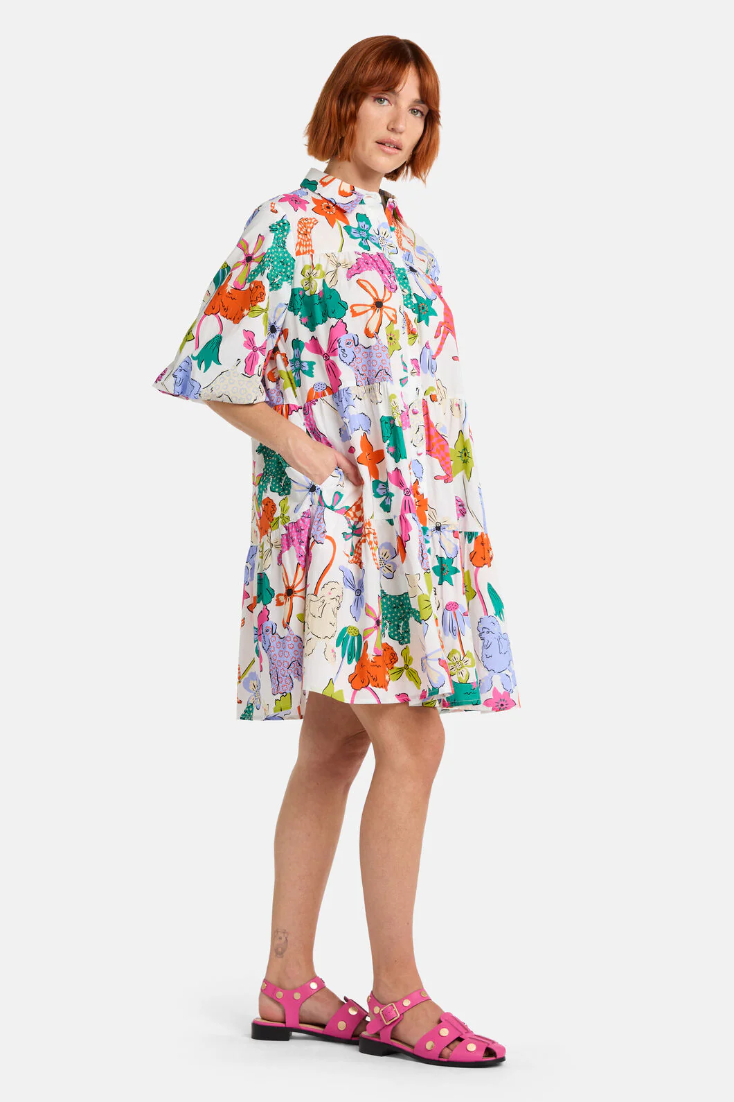 So Fetch Print Shirt Dress - Image 4