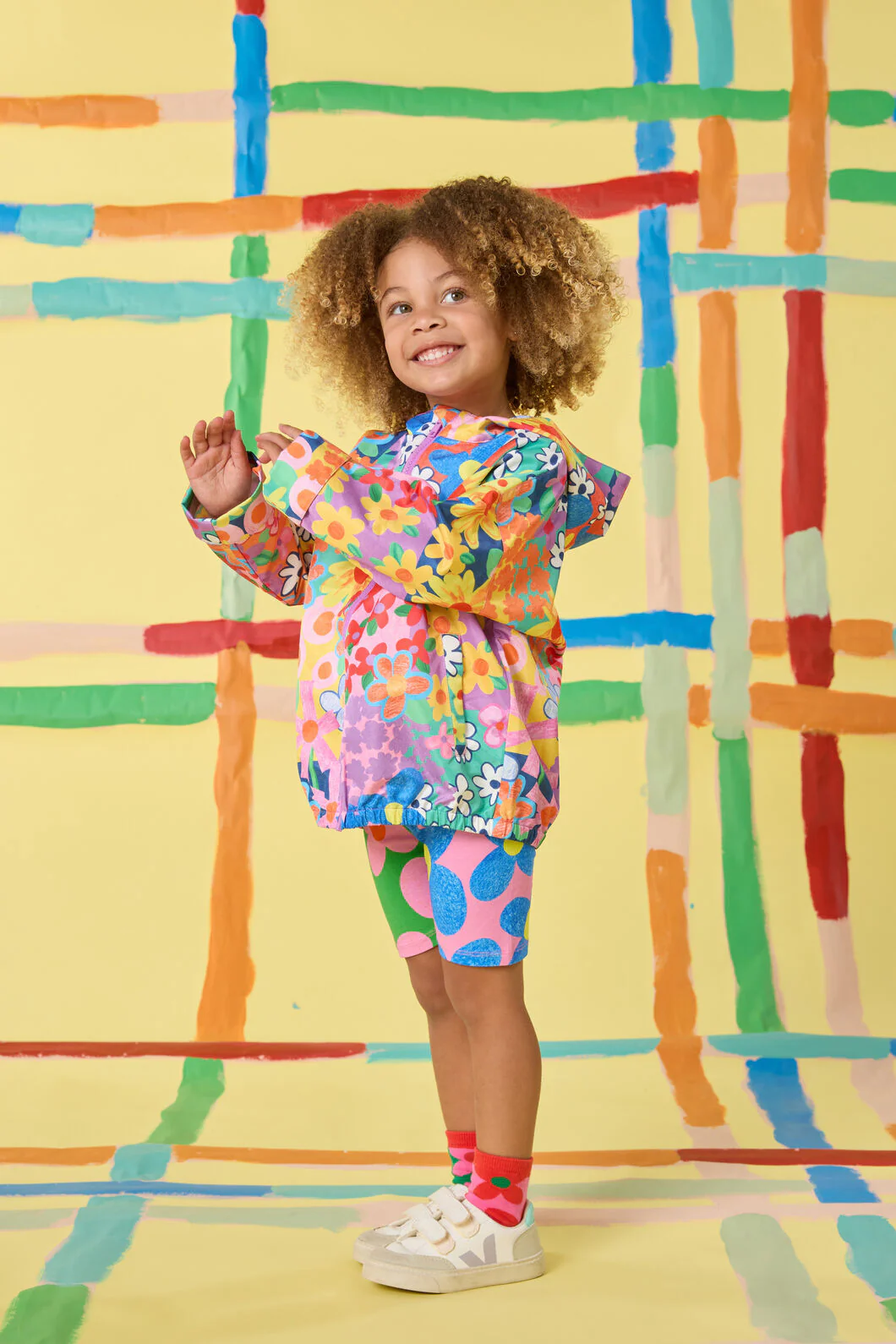Spliced Floral Kids Bike Short