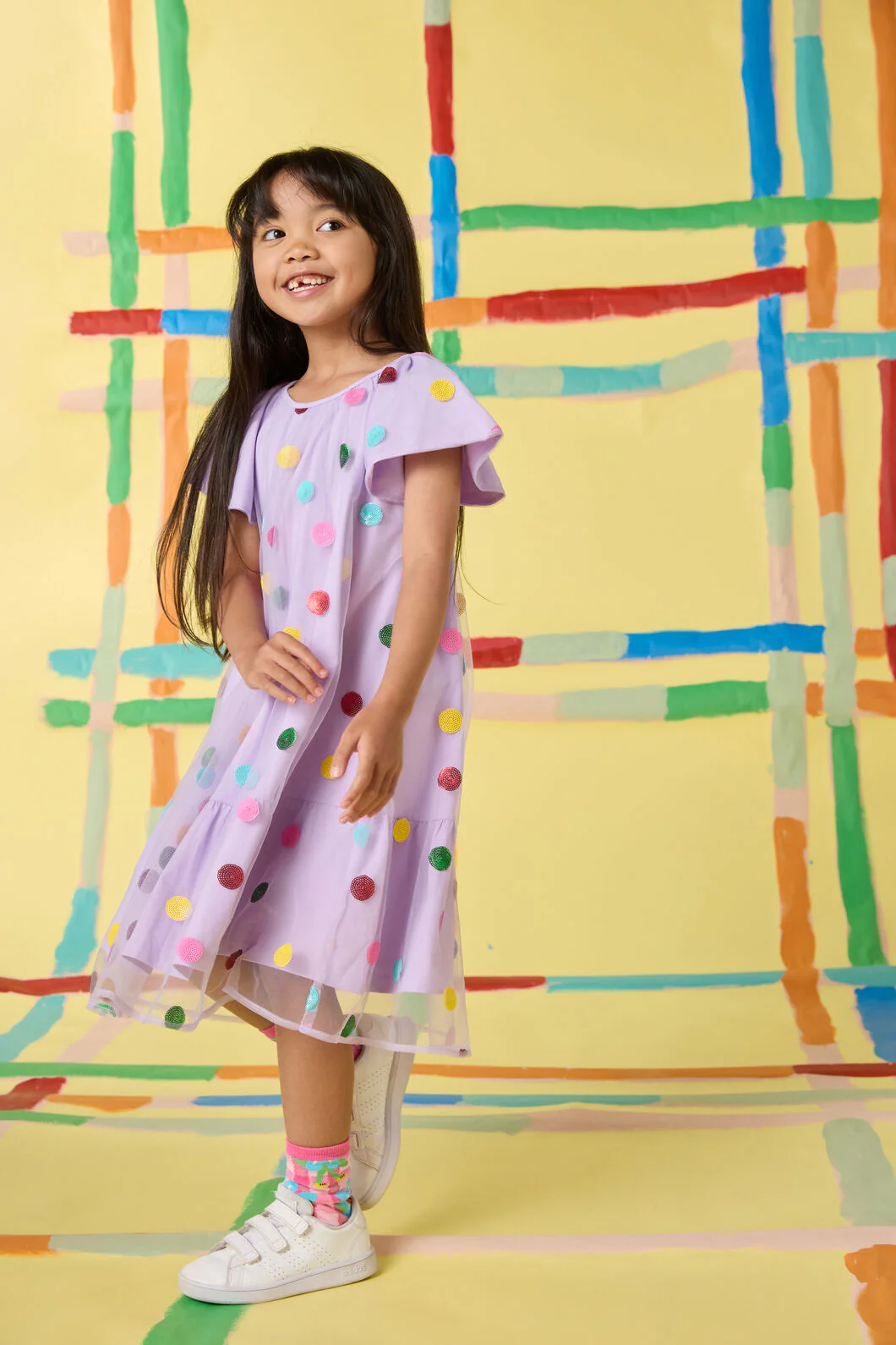 Spot Sequin Kids Dress