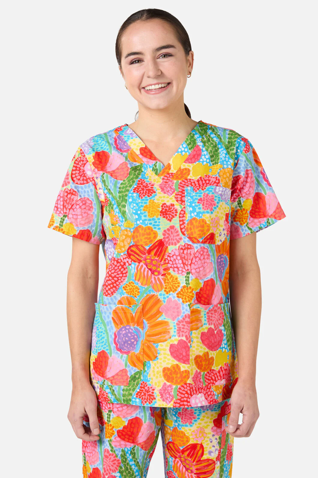 Spotted Flower Scrub Set - Image 3