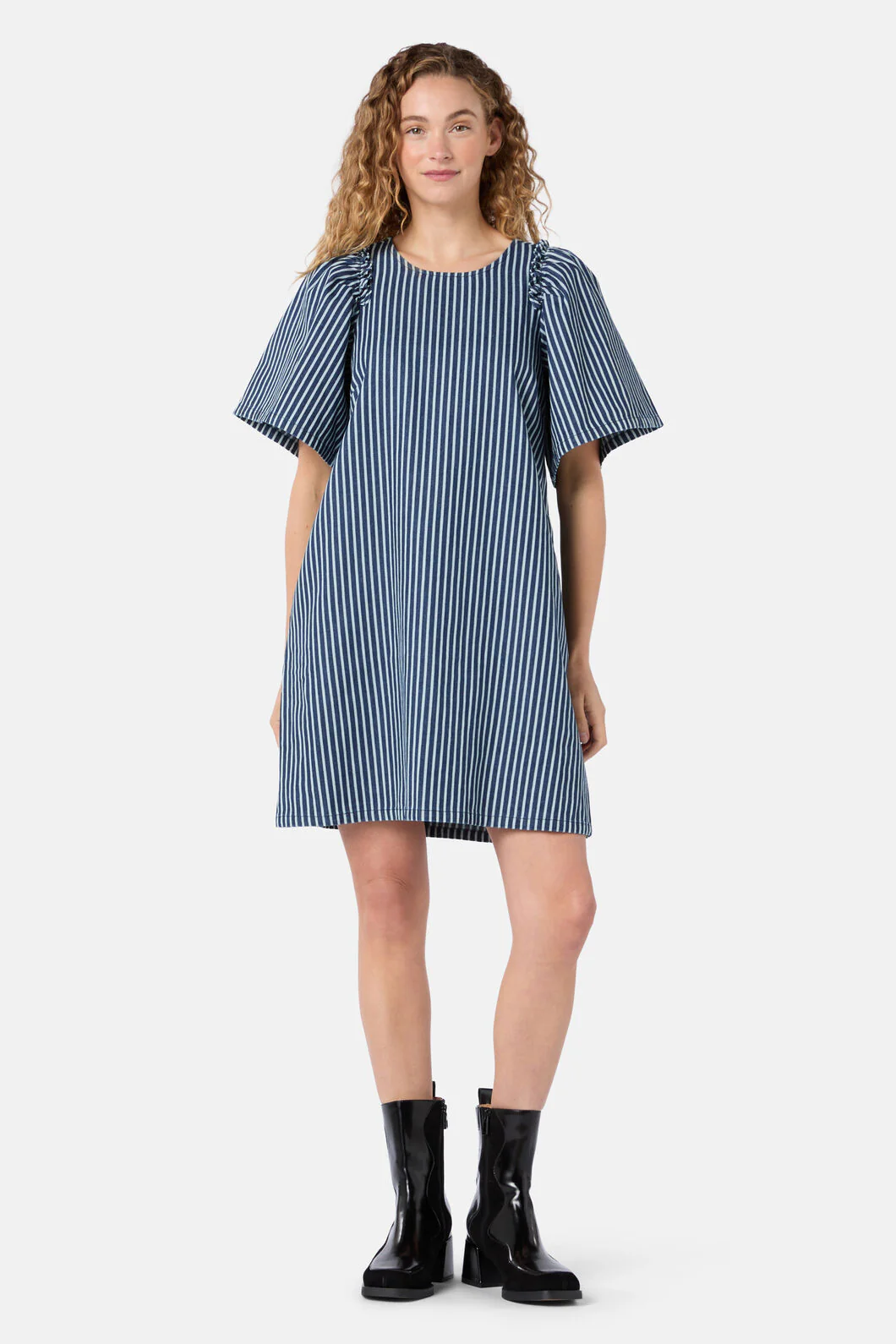Stripe Life Denim Dress - Image 2