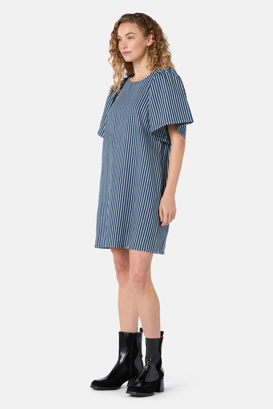 Stripe Life Denim Dress - Image 3