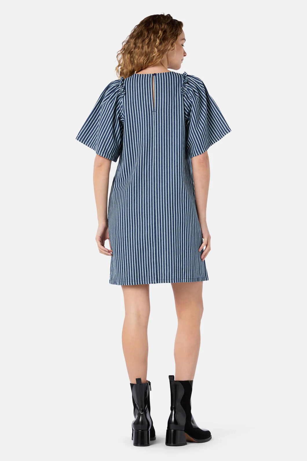 Stripe Life Denim Dress - Image 4